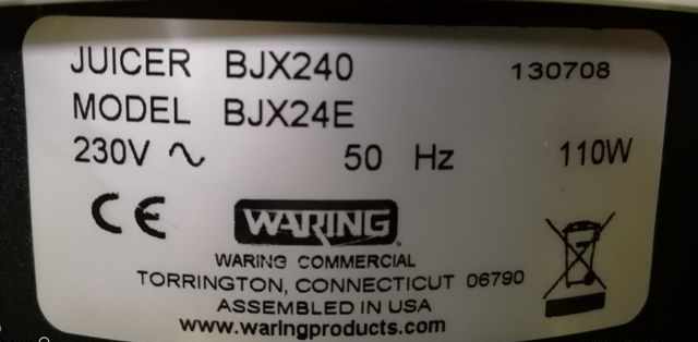 Соковыжималка для цитрусовых Waring BJX240 (Новая)