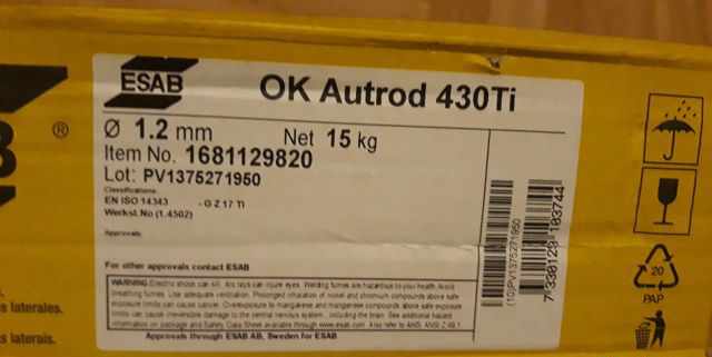 Сварочная проволока esab OK Autrod 430Ti 1.2 mm