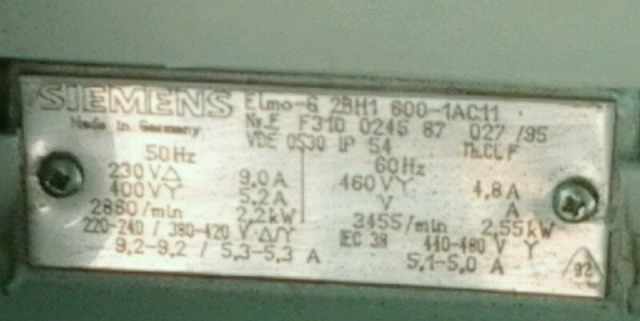 Воздуходувка вихревая Siemens AG, D 97615Bab