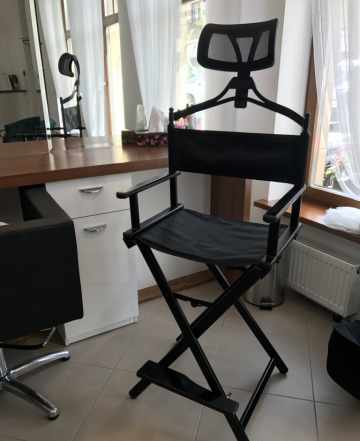 Алюминиевый стул визажиста с подголовником