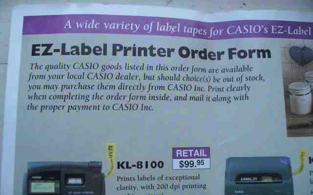 Принтер этикеток casio KL-60