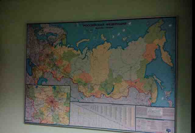 Карта России настенная