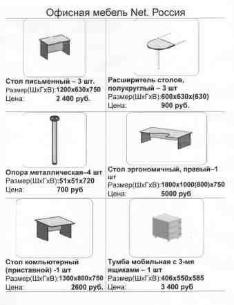 Офисная мебель Net. Россия