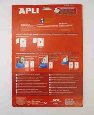 Этикетки для папок-регистраторов Apli 01233