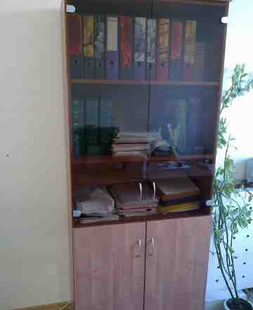 Шкаф офисный со стеклом тонированным