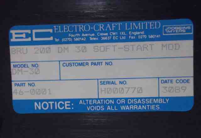  серводрайвер BRU-200 ElectroCraft