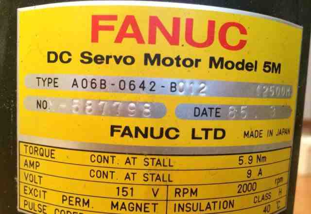 Fanuc Servo motor 5m A06B-0642-B012