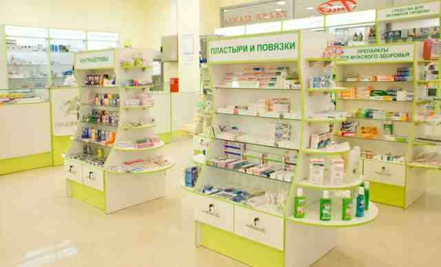 Комплект торгового оборудования для аптеки