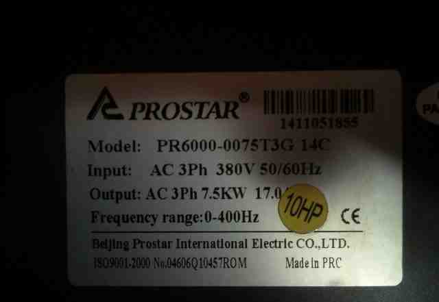 Частотный преобразователь prostar pr6000