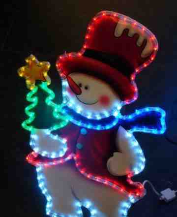 Снеговик из дюралайта (светодиодный)