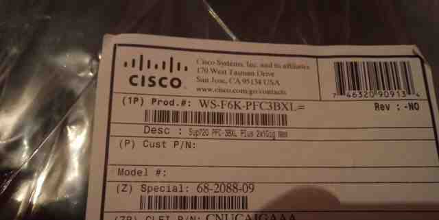 Cisco WS-F6K-PFC3BXL V02