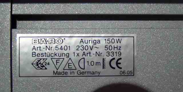 Прожектор Auriga немецкой фирмы Ba-ro, 150W