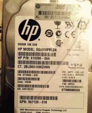 Жесткий диск HP 900GB SFF SAS 10k 6G for Gen8