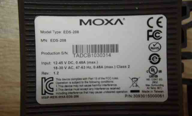 Промышленный коммутатор Moxa EDS-208