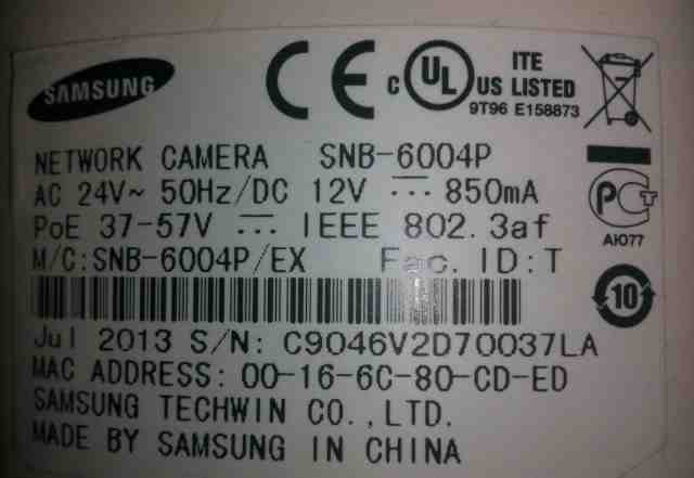 Видеокамера Samsung SNB-6004P