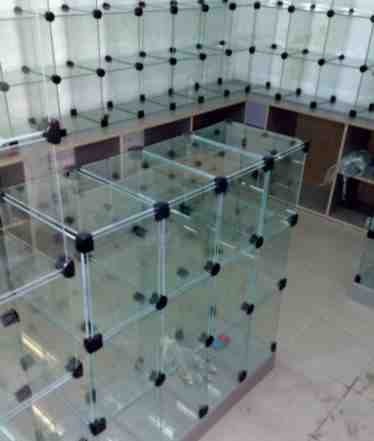 Витрины кубики (стекло зеркало)