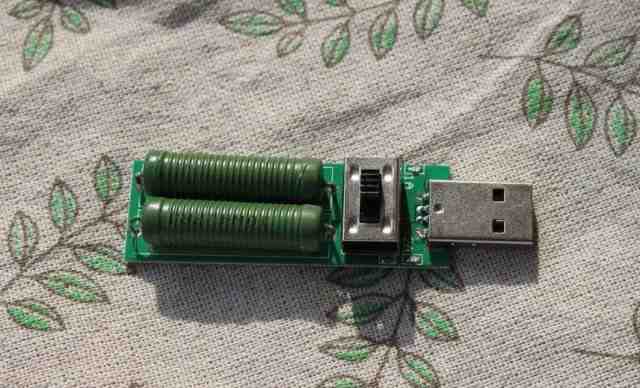Нагрузочный резистор USB, ток 1A, 2A