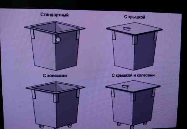 Контейнеры для мусора 0.75 - 1 куб. м. металл