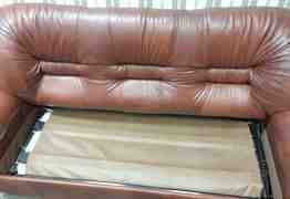 Офисный диван из кожи